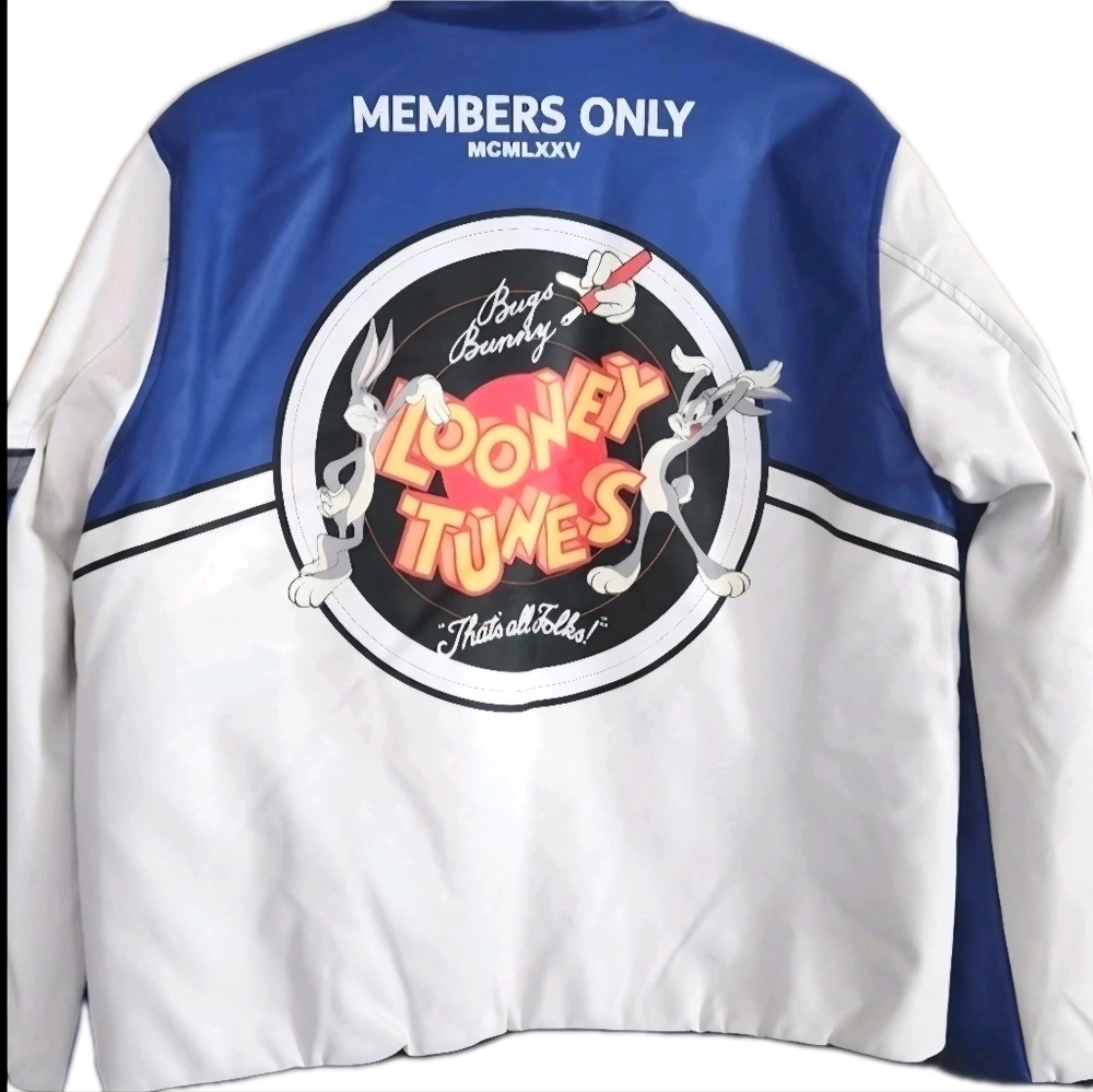 Members Only Bugs Bunny Looney Tunes LIMITED EDITION Racing Jacket Mens Sz M - Picture 2 of 14